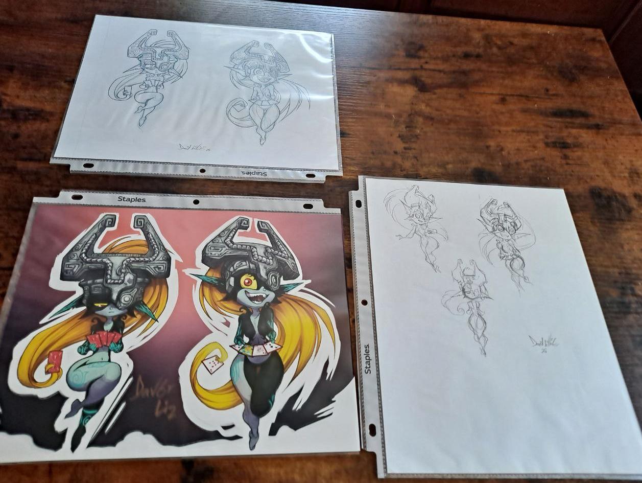 ORIGINAL ART NSFW Fan art Demon Loves Cards Print and Art