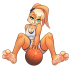 Basketball Bunny Girl Sticker