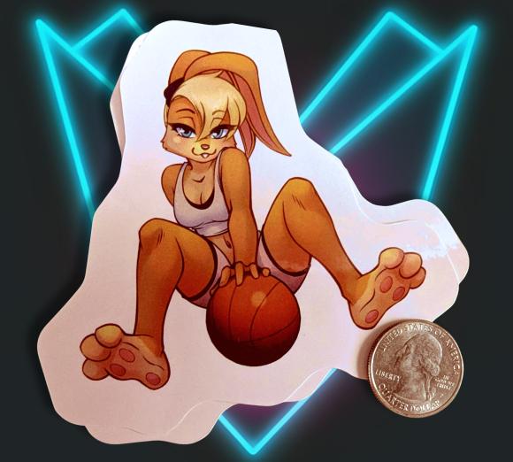 Basketball Bunny Girl Sticker