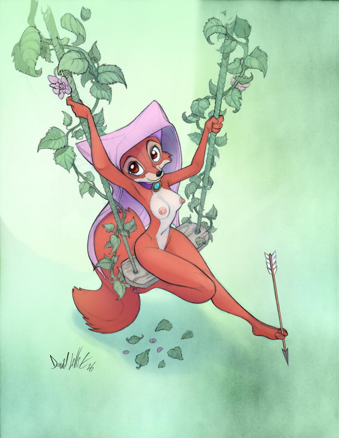 Maiden Fox Spring Swing NSFW Print