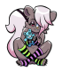 Ginger in Green and Pink Sticker NSFW